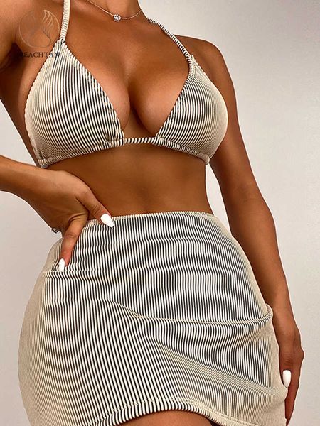 women's swimwear peachtan striped bikini swimsuit beach wear women halter swimwear conjunto biquinis feminino trajes de bao mujer 2022, White;black
women's swimwear peachtan striped bikini swimsuit beach wear women halter swimwear conjunto biquinis feminino trajes de bao mujer 2022, White;black