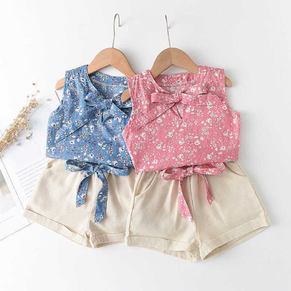 girls sets new summer kids girl bowtie sleeveless floral horts pcs outfit casual suit children clothing, White
girls sets new summer kids girl bowtie sleeveless floral horts pcs outfit casual suit children clothing, White