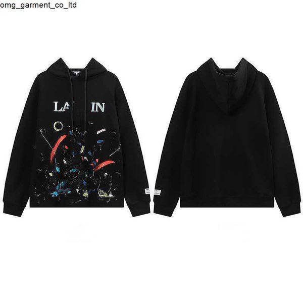 designer luxury lanvins classic hoodie embroidery letter speckle print men's fashion brand hoodie, Black
designer luxury lanvins classic hoodie embroidery letter speckle print men's fashion brand hoodie, Black