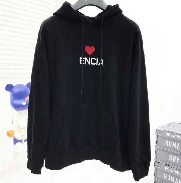 designer luxury balencigas women hoodies spring and autumn cotton paris classic hoodie loving heart printing mens and womens sweater loose h, Black
designer luxury balencigas women hoodies spring and autumn cotton paris classic hoodie loving heart printing mens and womens sweater loose h, Black