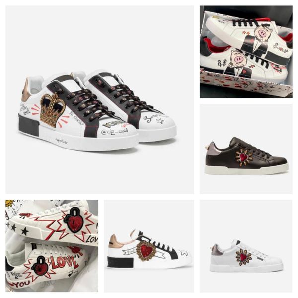 2023 elegant brands portofino sneakers casual shoes men printed nappa calfskin crown embroidery gold-plated casual walking luxurious trainer, Black
2023 elegant brands portofino sneakers casual shoes men printed nappa calfskin crown embroidery gold-plated casual walking luxurious trainer, Black