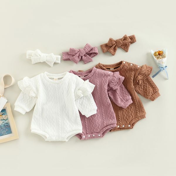 jumpsuits 0-24m infant baby girls boys romper solid color knitted round neck long fly sleeve jumpsuits with headband 230213, Blue
jumpsuits 0-24m infant baby girls boys romper solid color knitted round neck long fly sleeve jumpsuits with headband 230213, Blue