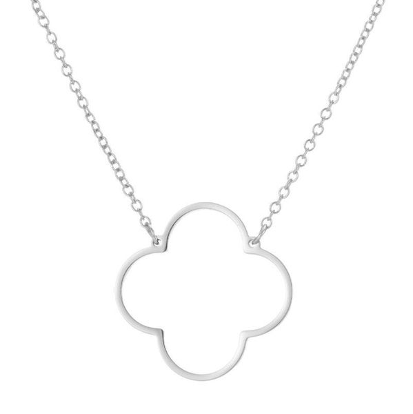 flower four 4 leaf clover pendant necklace stainless steel fashion lucky hollow outline pendant chain choker collier women jewelry, Silver
flower four 4 leaf clover pendant necklace stainless steel fashion lucky hollow outline pendant chain choker collier women jewelry, Silver