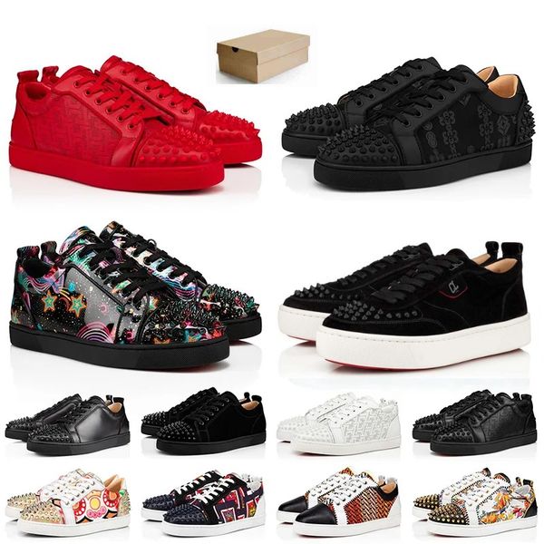 with boxlow platform sneakers designer casual shoes red flat women men fashion luxury loafers spikes party flat big size 13 suede leather vi, Black
with boxlow platform sneakers designer casual shoes red flat women men fashion luxury loafers spikes party flat big size 13 suede leather vi, Black