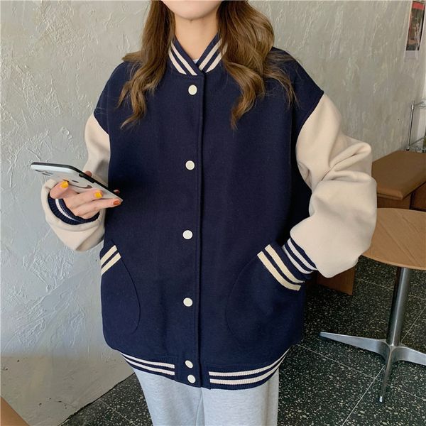womens jackets harajuku womens long sleeve baseball uniform loose fashion women bomber jacket street korean singlebreasted outerwea 230213, Black;brown
womens jackets harajuku womens long sleeve baseball uniform loose fashion women bomber jacket street korean singlebreasted outerwea 230213, Black;brown