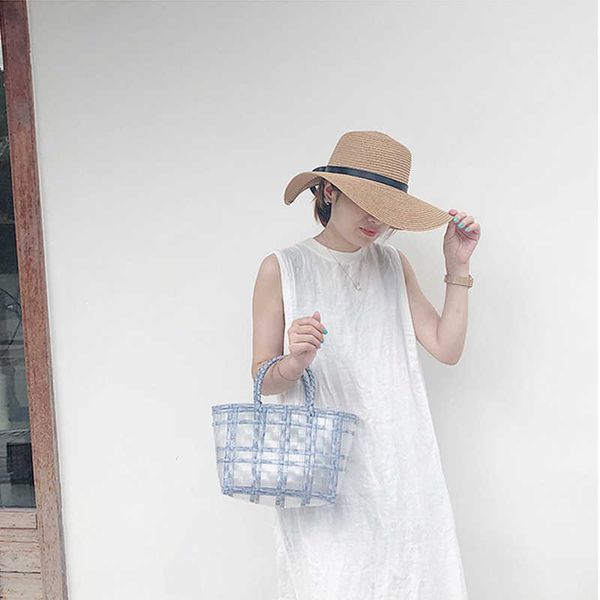 shopping bags summer handbag for women fashion transparent jelly female large capacity woven beach handmade basket tote bolsa 220318
shopping bags summer handbag for women fashion transparent jelly female large capacity woven beach handmade basket tote bolsa 220318