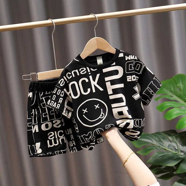 clothing cotton quality letters shortsleeved clothes set cute boy and girl baby summer trend tshirt children's shorts piece sets, White
clothing cotton quality letters shortsleeved clothes set cute boy and girl baby summer trend tshirt children's shorts piece sets, White