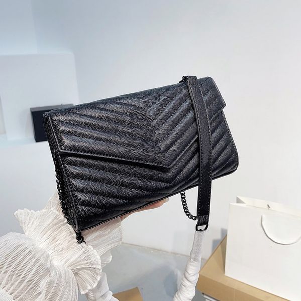 fashion shoulder bag solid color handbag classic striped metal link crossbody bag
fashion shoulder bag solid color handbag classic striped metal link crossbody bag