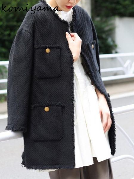 womens jackets komiyama fall winter black jackets trendy fashion loose all match jacket women small fragrance tweed knit long sleeve coats 2, Black;brown
womens jackets komiyama fall winter black jackets trendy fashion loose all match jacket women small fragrance tweed knit long sleeve coats 2, Black;brown