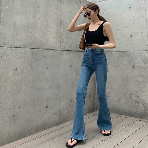 jeans micro flared women's spring and summer new slim high-waisted versatile wide leg pants, Blue
jeans micro flared women's spring and summer new slim high-waisted versatile wide leg pants, Blue