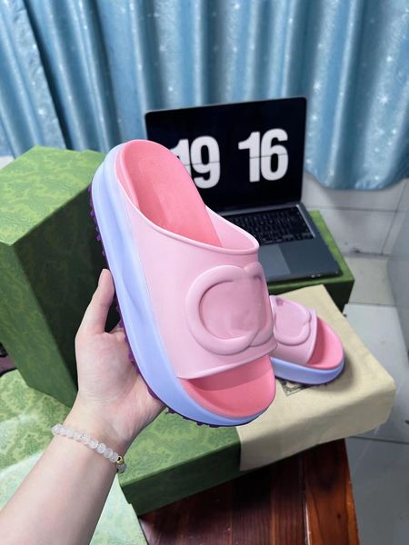 with box women's macarone thick soled slippers breathable non slip platform fashion 2022 summer tpu material sole ej, Black
with box women's macarone thick soled slippers breathable non slip platform fashion 2022 summer tpu material sole ej, Black