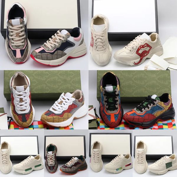 with box designer sneakers ggity shoes casual shoes beige rhyton sneaker men trainers vintage chaussures strawberry wave big mouth tiger wv, Black
with box designer sneakers ggity shoes casual shoes beige rhyton sneaker men trainers vintage chaussures strawberry wave big mouth tiger wv, Black