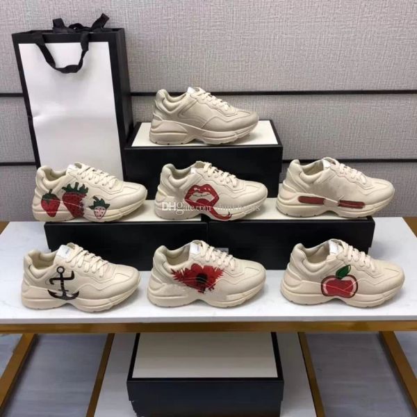 with box designer sneakers ggity shoes casual shoes designer sneakers rhyton mens womens trainers vintage chaussures platform multicolor ku, Black
with box designer sneakers ggity shoes casual shoes designer sneakers rhyton mens womens trainers vintage chaussures platform multicolor ku, Black