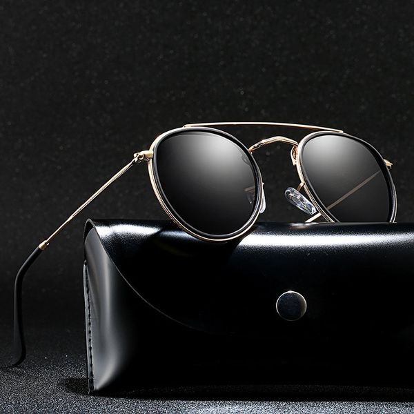 fashion round sunglasses double bridge women men designer sun glasses metal frame eyewear for ladies uv400 with cases, White;black
fashion round sunglasses double bridge women men designer sun glasses metal frame eyewear for ladies uv400 with cases, White;black