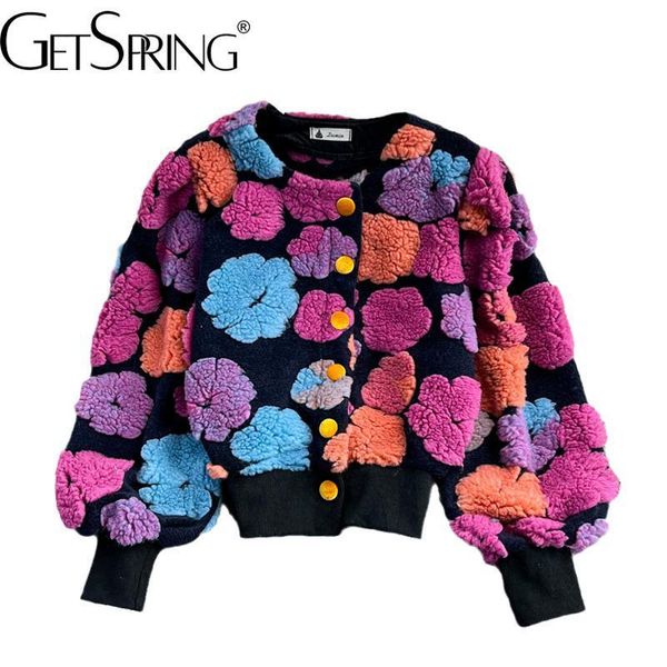 women's jackets getspring women woolen coat retro plush flowers patchwork outfits wool jacket all match short outwear winter coat for w, Black;brown
women's jackets getspring women woolen coat retro plush flowers patchwork outfits wool jacket all match short outwear winter coat for w, Black;brown