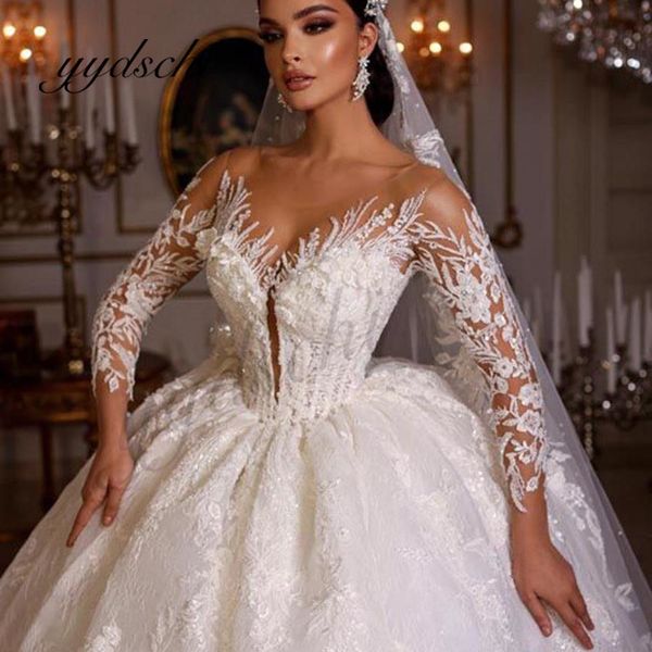 party dresses shiny exquisite v neck ball gown long sleeve wedding lace sparkly tulle applique floor length bridal for women train 230213, White;black
party dresses shiny exquisite v neck ball gown long sleeve wedding lace sparkly tulle applique floor length bridal for women train 230213, White;black