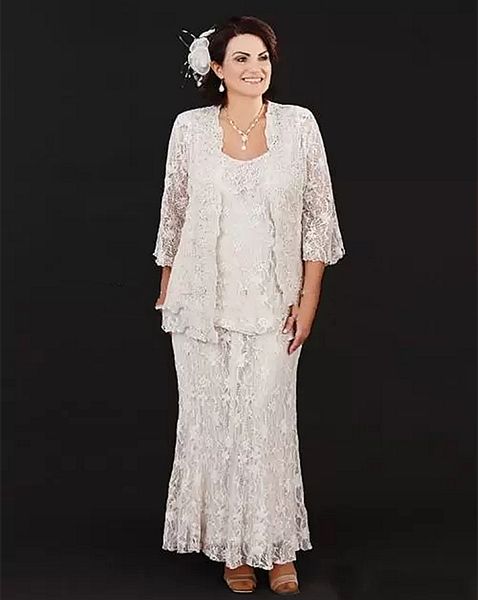 elegant lace mother of the bride dresses suits with jacket long sleeves 3 pieces ankle length beige wedding party gowns guest groom mom plus, Black;red
elegant lace mother of the bride dresses suits with jacket long sleeves 3 pieces ankle length beige wedding party gowns guest groom mom plus, Black;red