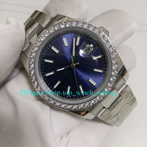 20 color midsize 36mm automatic watches with box for ladies mens diamond bezel blue dial bracelet asia 2813 movement mechanical wristwatches, Slivery;golden
20 color midsize 36mm automatic watches with box for ladies mens diamond bezel blue dial bracelet asia 2813 movement mechanical wristwatches, Slivery;golden
