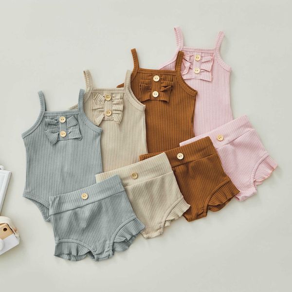 clothing sets infant new baby girls casual outfits suit solid color cotton ribbed sleeveless sling romper ruffled shorts pcs toddler set, White
clothing sets infant new baby girls casual outfits suit solid color cotton ribbed sleeveless sling romper ruffled shorts pcs toddler set, White