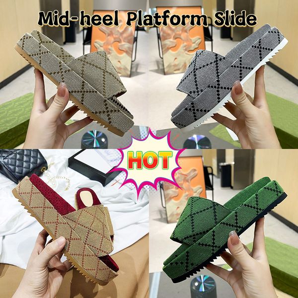 women slippers luxury embroidered canvas xad beige blue grey green canvas designer slides slip on slippers girls canvas covered 5cm mid-heel, Black
women slippers luxury embroidered canvas xad beige blue grey green canvas designer slides slip on slippers girls canvas covered 5cm mid-heel, Black