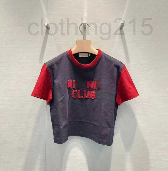 women's t-shirt designer 23 early spring new letter sticker embroidery logo plain contrast short knitted round neck sleeve t-shirt wome, White
women's t-shirt designer 23 early spring new letter sticker embroidery logo plain contrast short knitted round neck sleeve t-shirt wome, White
