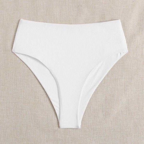 solid color high waist swimming trunks bikini triangle t back swimsuit for, White;black
solid color high waist swimming trunks bikini triangle t back swimsuit for, White;black