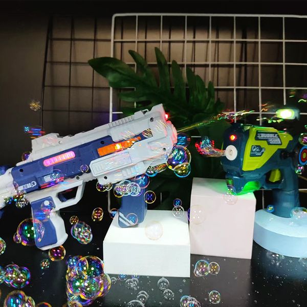 children's space bubble gun toy handheld automatic bubble lighting sound electric gatlin bubble machine t230214
children's space bubble gun toy handheld automatic bubble lighting sound electric gatlin bubble machine t230214