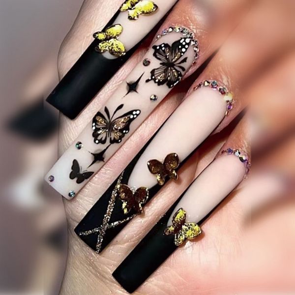 false nails press on long coffin with butterfly flower design wearable french ballerina fake full cover nail tips 230214, Red;gold
false nails press on long coffin with butterfly flower design wearable french ballerina fake full cover nail tips 230214, Red;gold