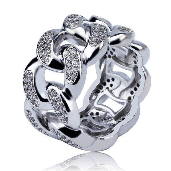 hip hop tidal current shining band rings 18k real gold plated cubic zircon cuba chain finger ring jewelry, Silver
hip hop tidal current shining band rings 18k real gold plated cubic zircon cuba chain finger ring jewelry, Silver