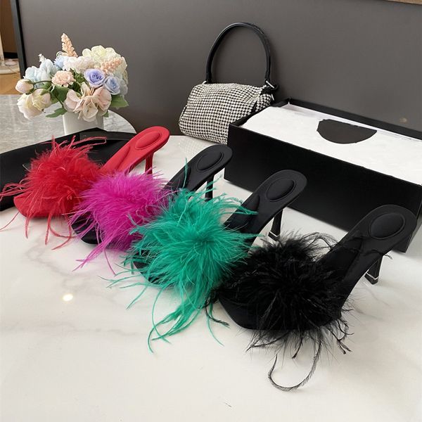 designer lux pink feather satin sandals black square toes high-heeled shoes pull-on slippers heel 8cm
designer lux pink feather satin sandals black square toes high-heeled shoes pull-on slippers heel 8cm