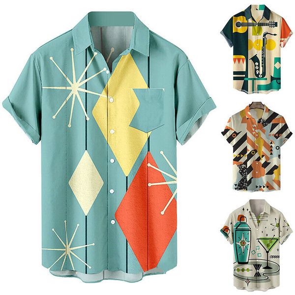 summer mens hawaiian print shirt holiday short sleeve casual button beach #, White;black
summer mens hawaiian print shirt holiday short sleeve casual button beach #, White;black
