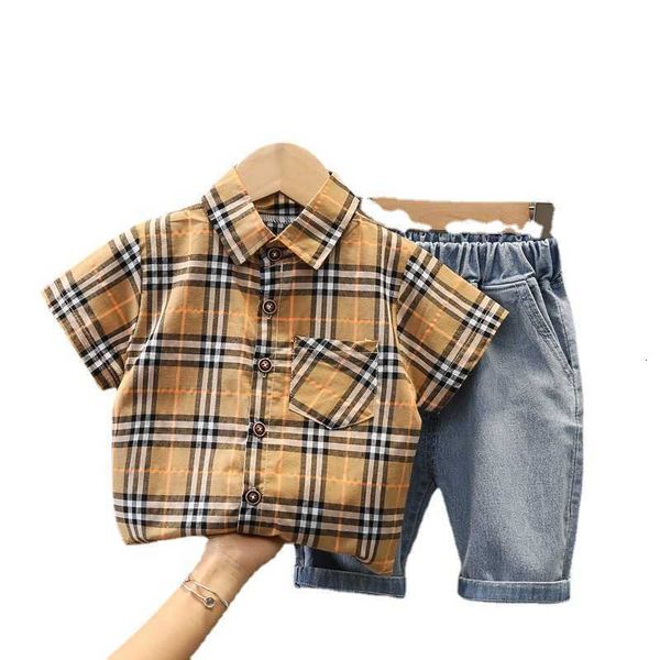 clothing sets chil1en's clothing chil1en's suit boys and girls' plaid shirt short-sleeved denim shorts summer cotton breathab, White
clothing sets chil1en's clothing chil1en's suit boys and girls' plaid shirt short-sleeved denim shorts summer cotton breathab, White
