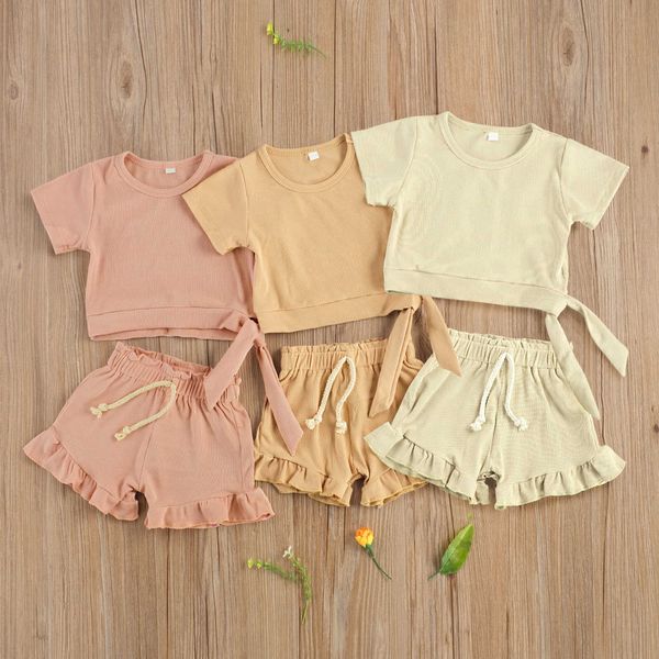 clothing sets summer newborn baby piece outfit suit ribbed short sleeve laceup shorts clothes set for toddler infant girls, White
clothing sets summer newborn baby piece outfit suit ribbed short sleeve laceup shorts clothes set for toddler infant girls, White