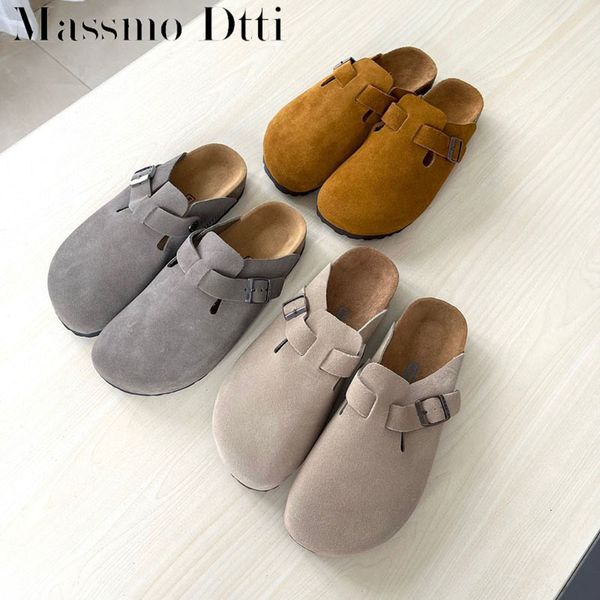 slippers summer cow suede flat head baotou flat bottom thick bottom muller half slippers casual women's shoes 230213, Black
slippers summer cow suede flat head baotou flat bottom thick bottom muller half slippers casual women's shoes 230213, Black