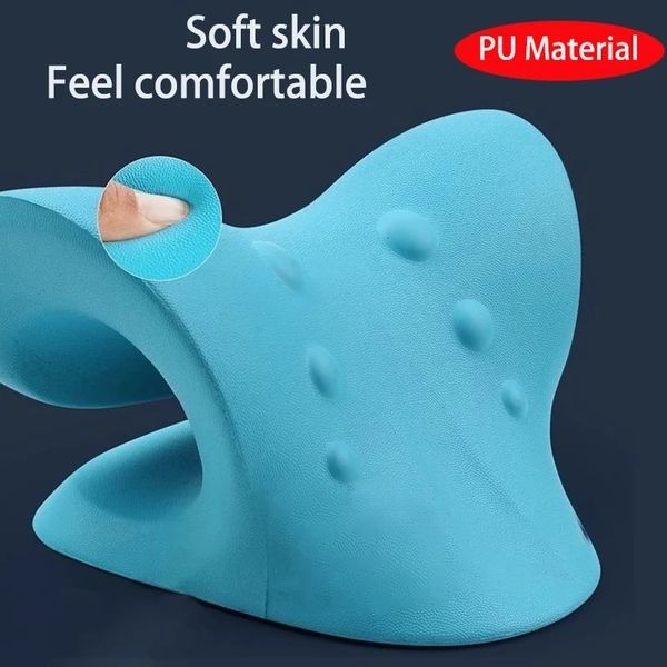 

massaging neck pillowws shoulder stretcher relaxer cervical chiropractic traction device massage pillow for pain relief spine alignment 2302