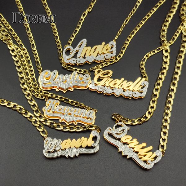 pendant necklaces doremi stainless custom nameplate 3d personalized name jewelry for womenmen 230214, Silver
pendant necklaces doremi stainless custom nameplate 3d personalized name jewelry for womenmen 230214, Silver