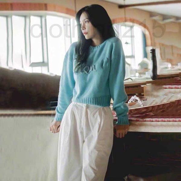 women's knits & tees designer 22 autumn and winter shen mengchen zhao lusi small lake blue gentle wind versatile knitted sweater 4286, White
women's knits & tees designer 22 autumn and winter shen mengchen zhao lusi small lake blue gentle wind versatile knitted sweater 4286, White