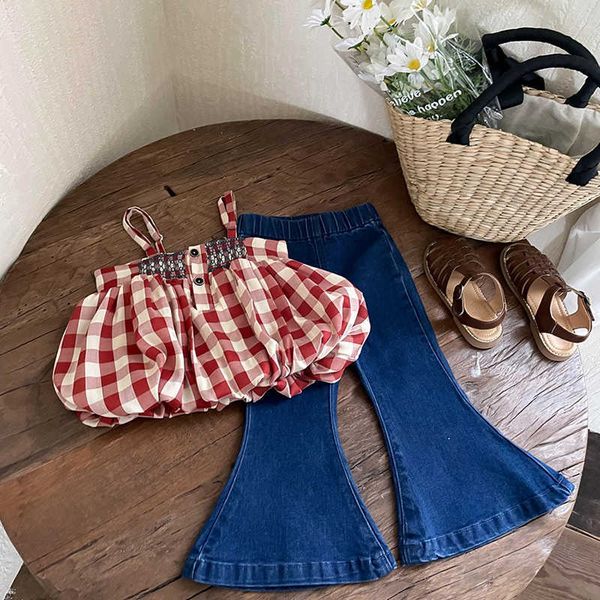 lzh summer children for sets cute plaid camisole jeans pcs suit kids clothes fashion toddler girl clothing, White
lzh summer children for sets cute plaid camisole jeans pcs suit kids clothes fashion toddler girl clothing, White
