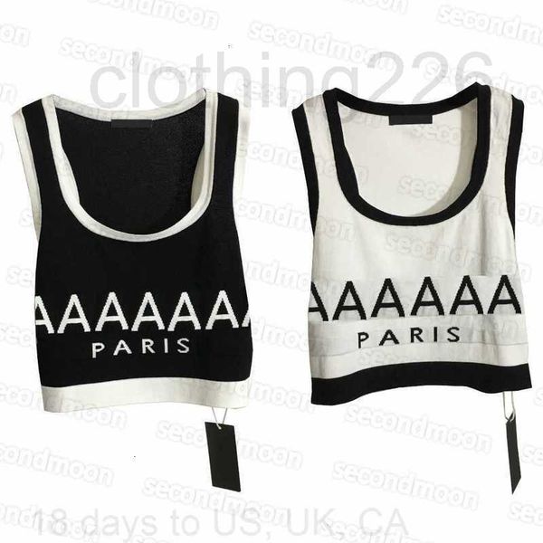 designer women knits cropped letter jacquard designer knitwear breathable knitted pullover u neck tank, White
designer women knits cropped letter jacquard designer knitwear breathable knitted pullover u neck tank, White