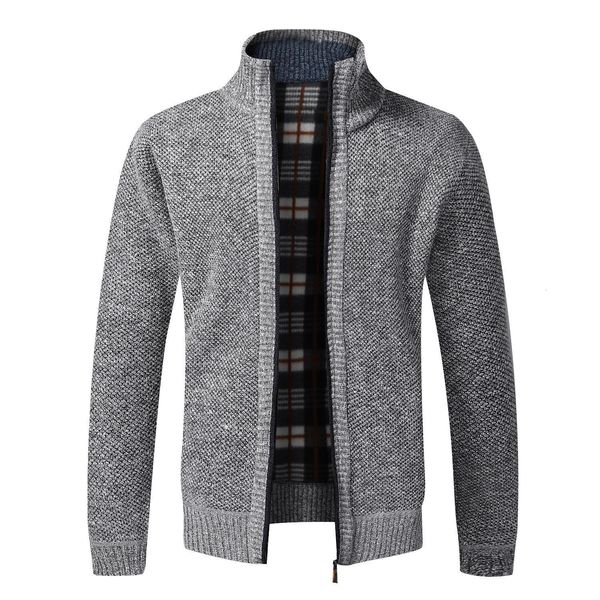 men's jackets autumn winter men's knitted jacket slim fit stand collar zipper jacket men solid cotton thick warm cardigan men 2302, Black;brown
men's jackets autumn winter men's knitted jacket slim fit stand collar zipper jacket men solid cotton thick warm cardigan men 2302, Black;brown