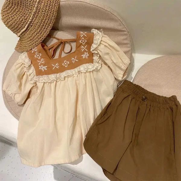 clothing sets retro embroidery girl lace puff sleeves suit sweet tshirt loose comfortable breathable solid cotton shorts pcs toddler set, White
clothing sets retro embroidery girl lace puff sleeves suit sweet tshirt loose comfortable breathable solid cotton shorts pcs toddler set, White