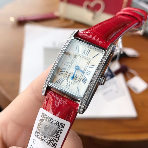 luxury womens rectangle watches brand diamond designer fashion lady watch leather strap quartz wristwatches for women christmas mother', Slivery;brown
luxury womens rectangle watches brand diamond designer fashion lady watch leather strap quartz wristwatches for women christmas mother', Slivery;brown