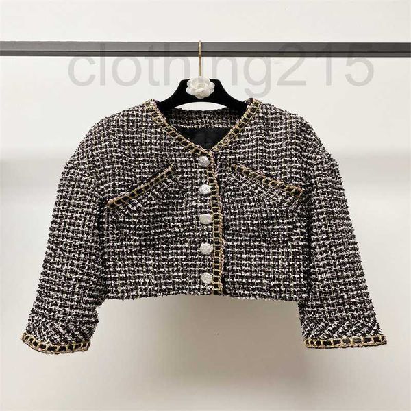 women's wool & blends designer french 21 autumn and winter new heavy industry tweed small fragrant coat n2af, Black
women's wool & blends designer french 21 autumn and winter new heavy industry tweed small fragrant coat n2af, Black