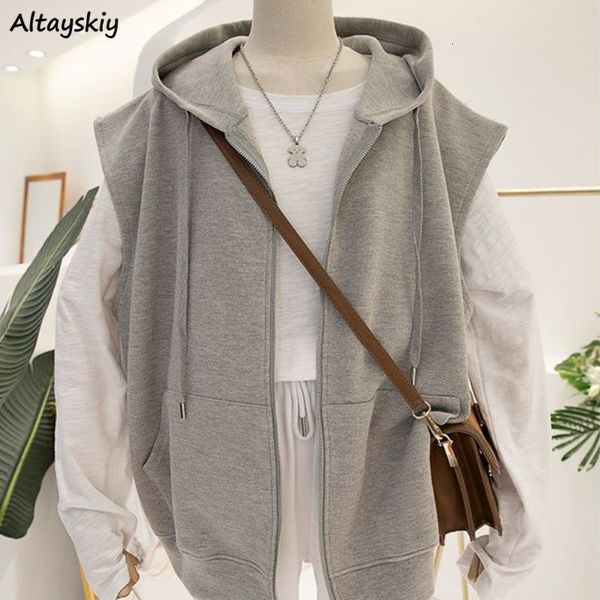 womens vests basic hooded women cool autumn loose bf l4xl streetwear harajuku ulzzang allmatch sleeveless overcoat chic trendy 230214, Black;white
womens vests basic hooded women cool autumn loose bf l4xl streetwear harajuku ulzzang allmatch sleeveless overcoat chic trendy 230214, Black;white