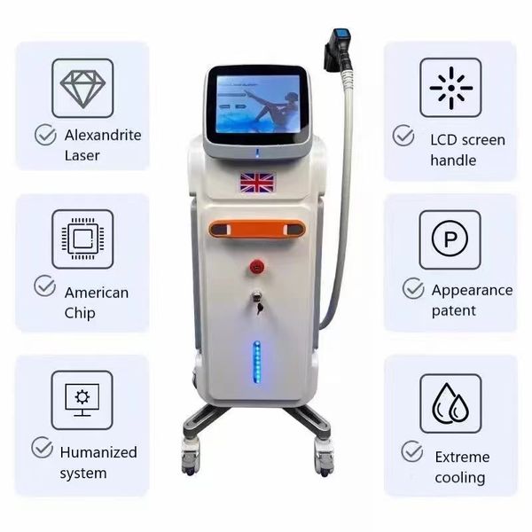 triple laser diode 2000w 755 808 1064nm hair removal in promotion, Black 
triple laser diode 2000w 755 808 1064nm hair removal in promotion, Black