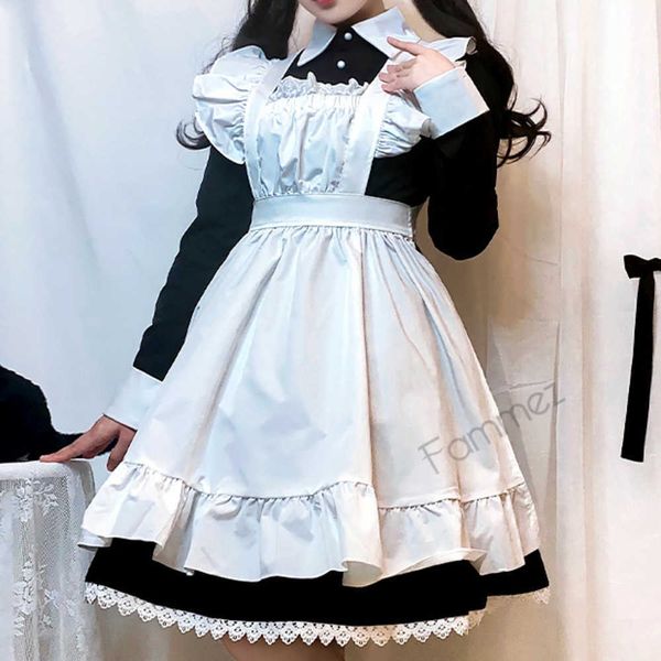 sleeve cosplay long dress lovely lolita uniform daily traditional maid white, Black;white
sleeve cosplay long dress lovely lolita uniform daily traditional maid white, Black;white