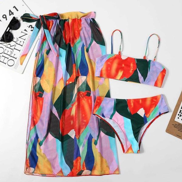 digital printing bikini sling fresh style mesh three piece swimsuit women, White;black
digital printing bikini sling fresh style mesh three piece swimsuit women, White;black
