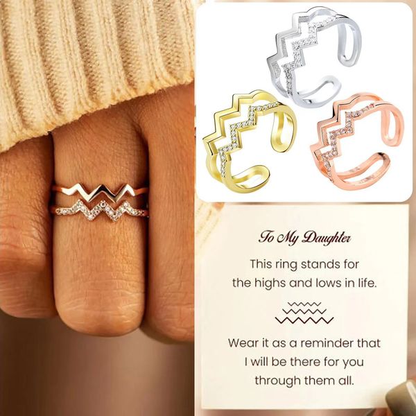 new in cubic zirconia double heartbeat wave ring open cuff adjustable bling hollow finger rings aesthetic copper jewelry gifts for girls dau, Silver
new in cubic zirconia double heartbeat wave ring open cuff adjustable bling hollow finger rings aesthetic copper jewelry gifts for girls dau, Silver