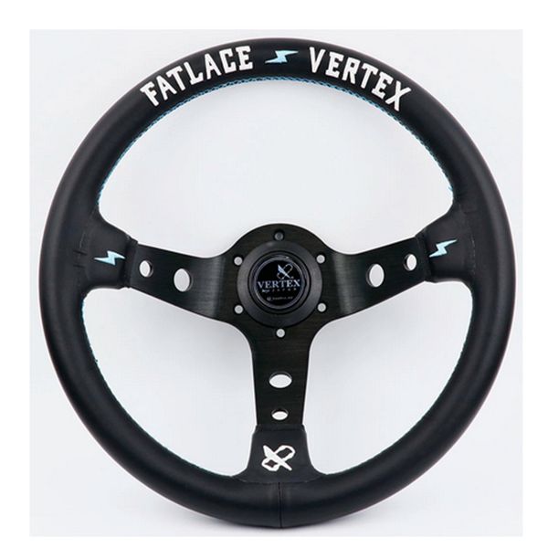 13inch 320mm vertex white embroidery black genuine leather drift sport steering wheel with blue stitching
13inch 320mm vertex white embroidery black genuine leather drift sport steering wheel with blue stitching