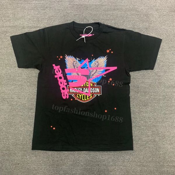pink t shirt 23ss young men thug sp5der mans women quality foaming printing spider web pattern tshirt fashion tees emba, White;black
pink t shirt 23ss young men thug sp5der mans women quality foaming printing spider web pattern tshirt fashion tees emba, White;black